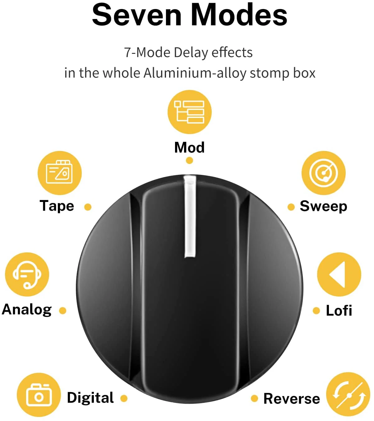 Donner Dark Mouse Distortion Pedal Gain Effect with Two Distortion Modes - Image 7
