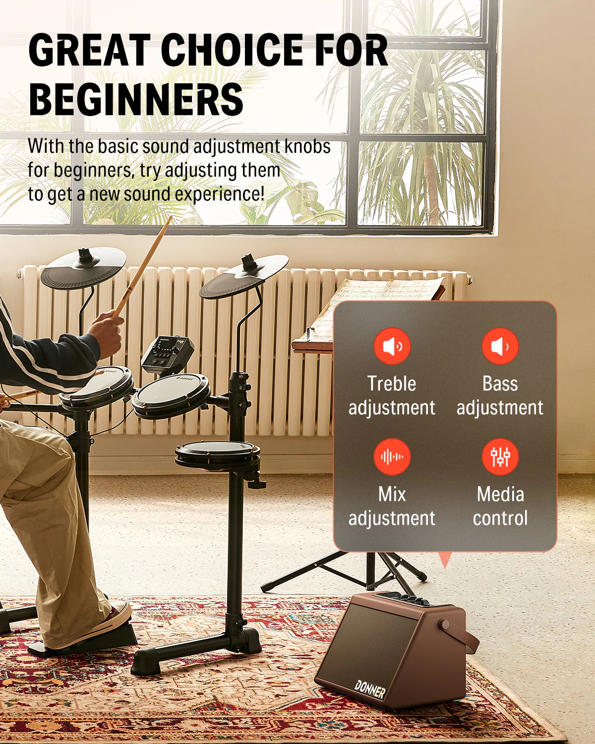 Donner DDA-20  Electric Drum Amplifier - Image 2