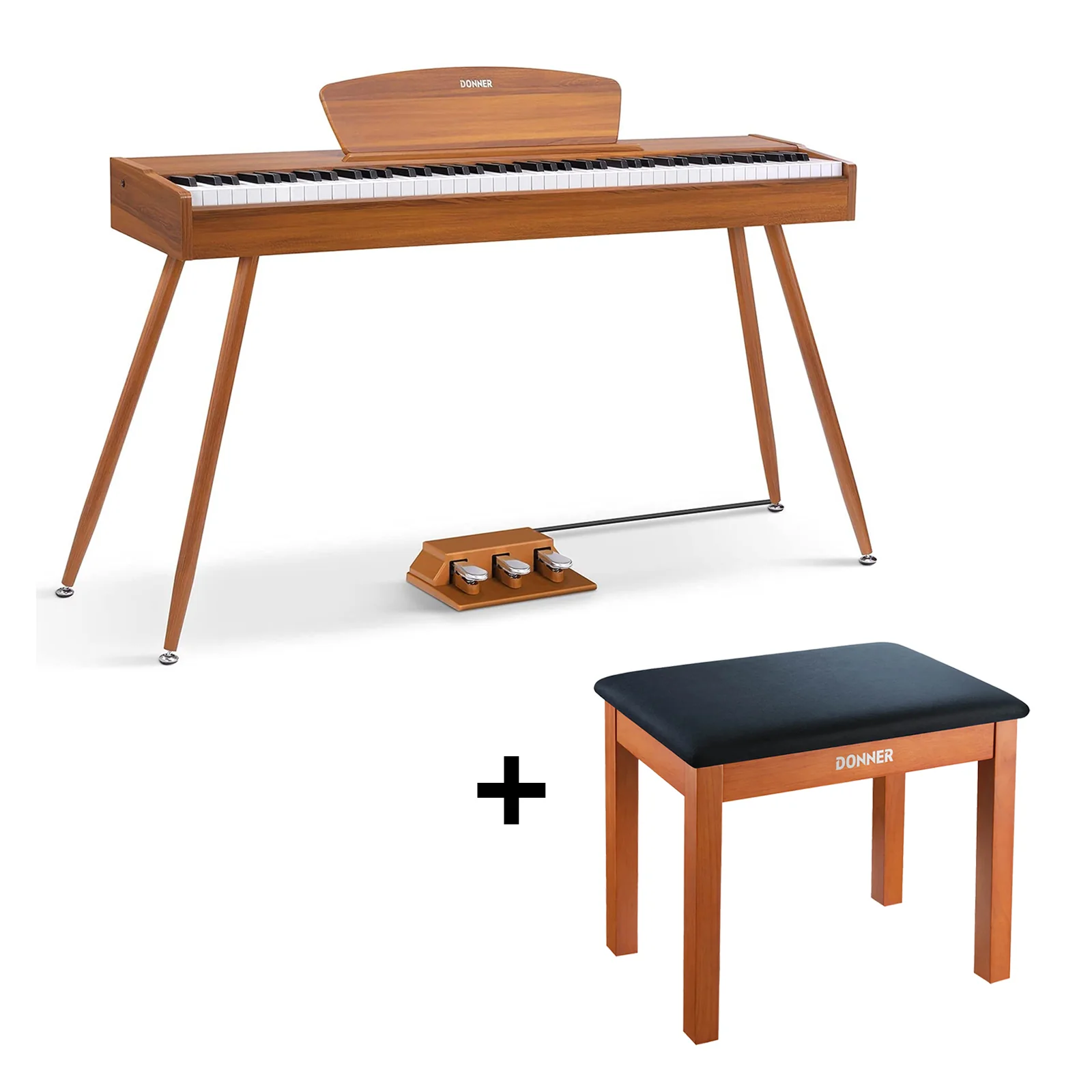 Donner DDP-80 Wooden Weighted Piano for Home - Image 4