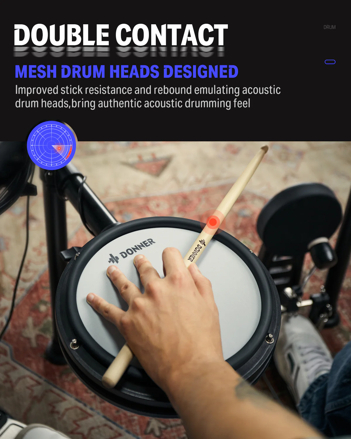 Donner DED-200X Electronic Drum Set - Image 4