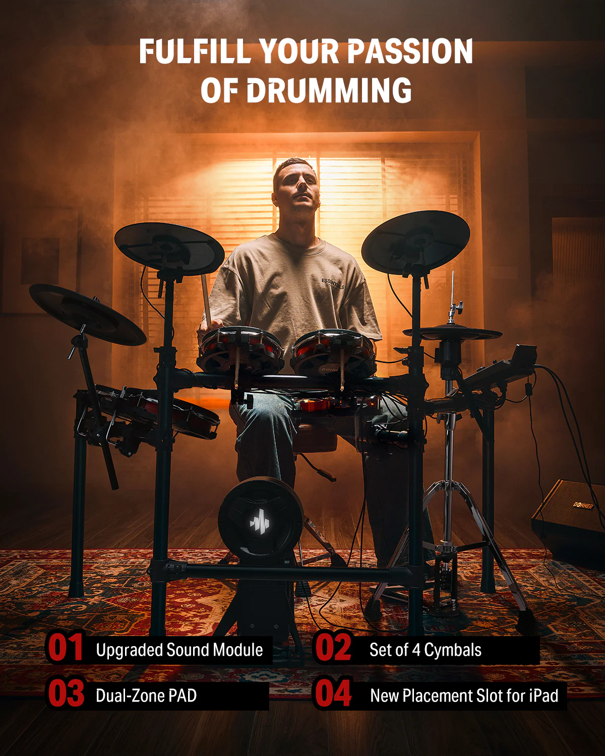 Donner DED-300Pro Electronic Drum Set - Image 5