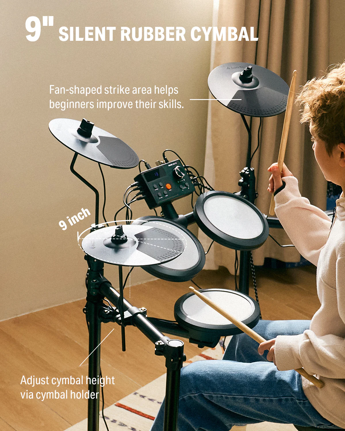 Donner DED-70 Electric Drum Set For Kids - Image 13