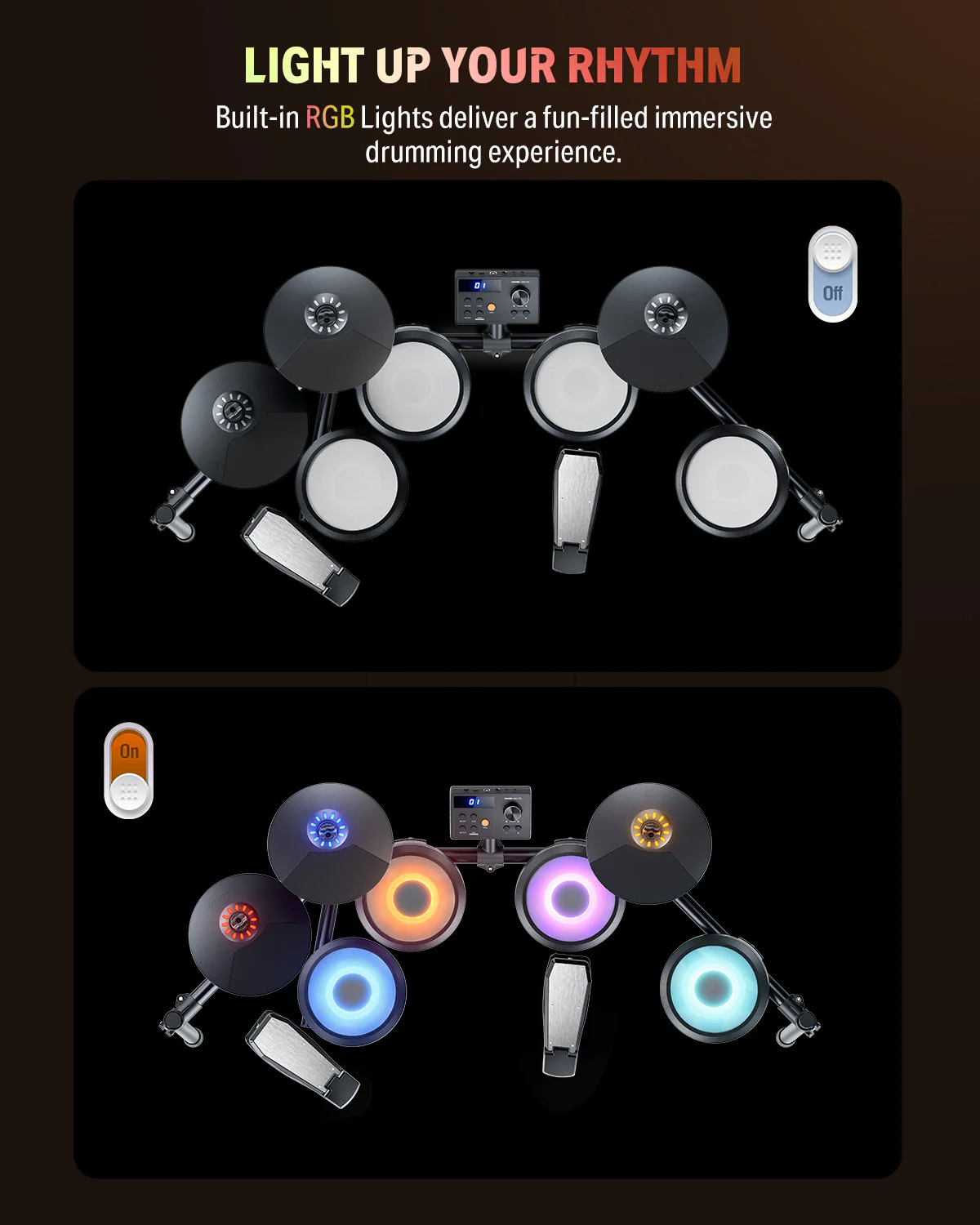 Donner DED-70 Electric Drum Set For Kids - Image 22