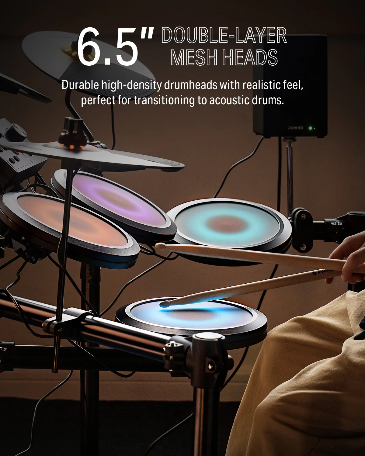 Donner DED-70 Electric Drum Set For Kids - Image 25