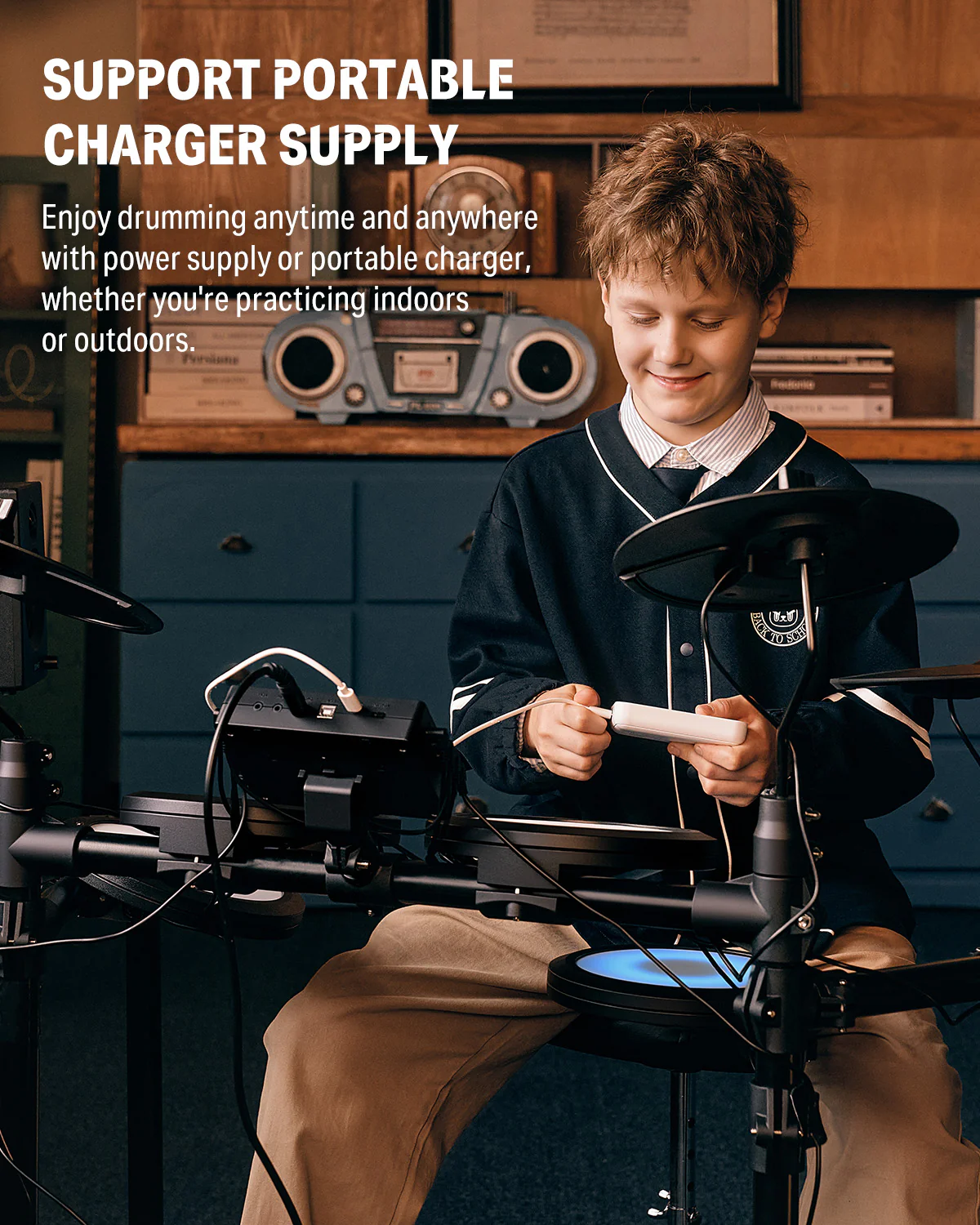 Donner DED-70 Electric Drum Set For Kids - Image 27