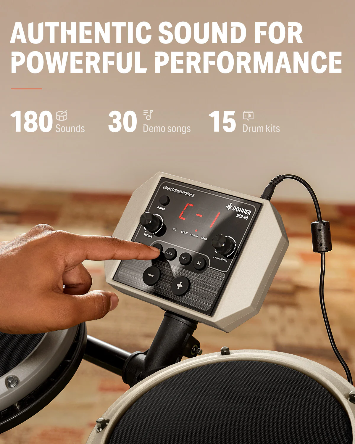 Donner DED-80 Best Electronic Drum Bundle Kit For Beginners - Image 22