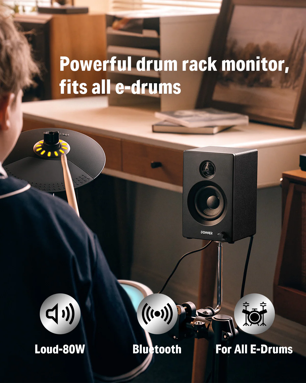 Donner DED-80 Best Electronic Drum Bundle Kit For Beginners - Image 25