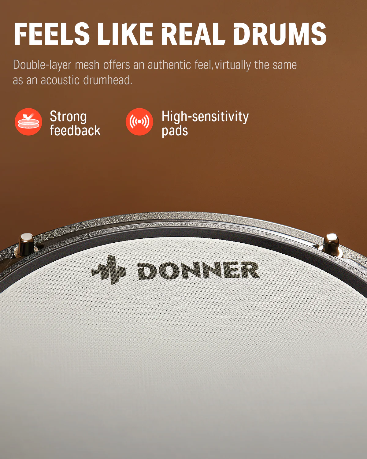 Donner DED-80 Best Electronic Drum Bundle Kit For Beginners - Image 8