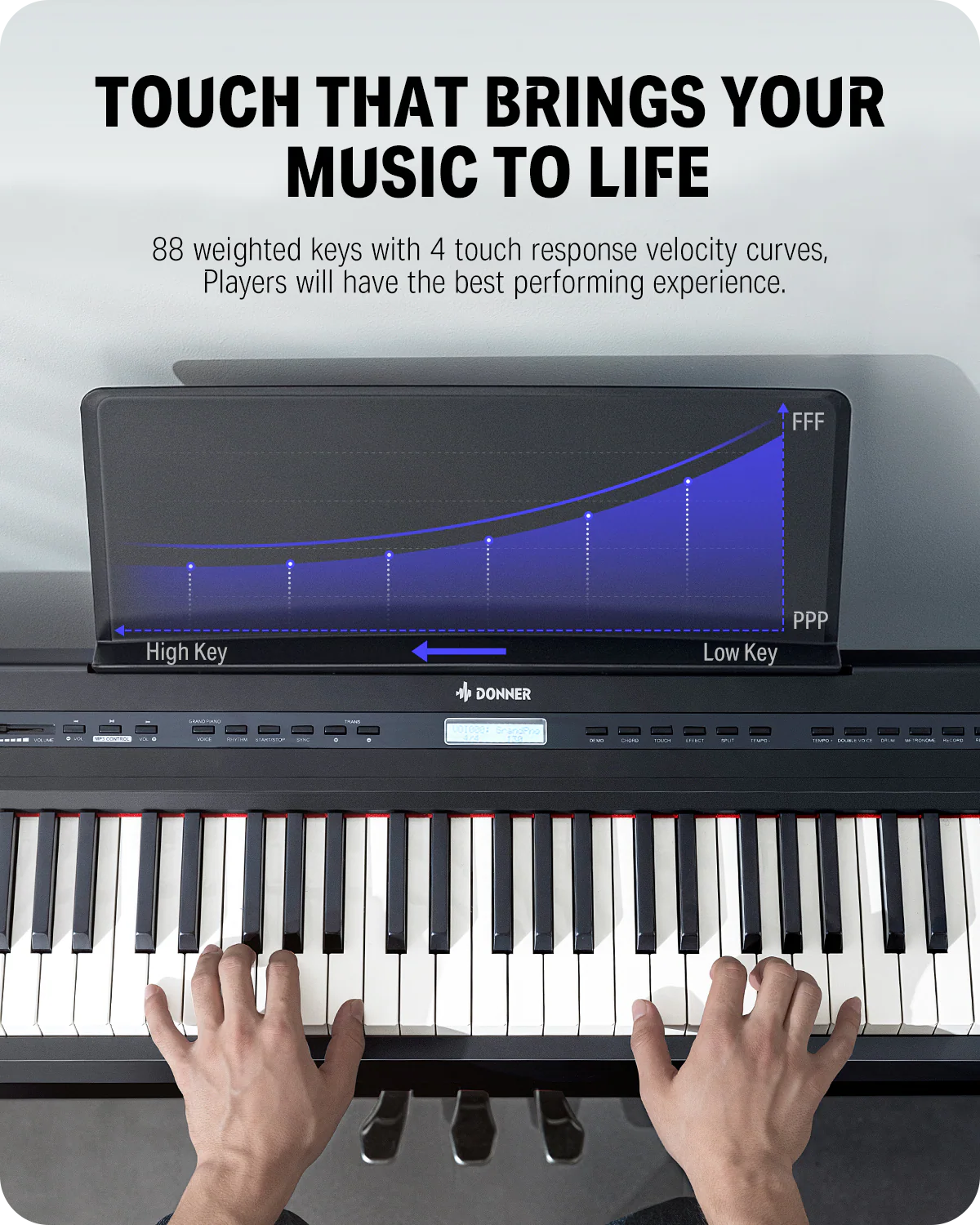 Donner DEP-20 Electronic keyboard With Stand - Image 3