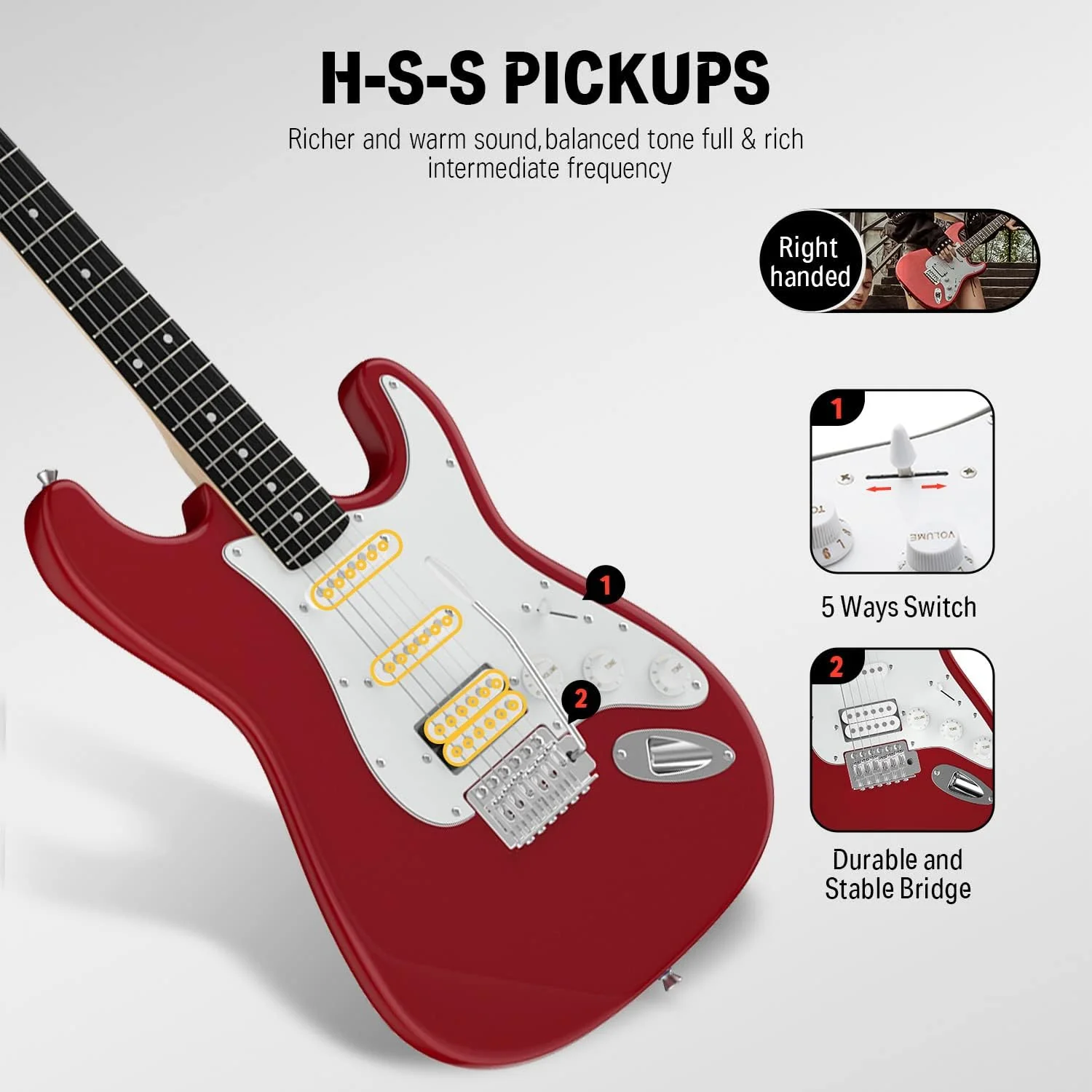 Donner DST-100 Electric Guitar Kit - Image 14