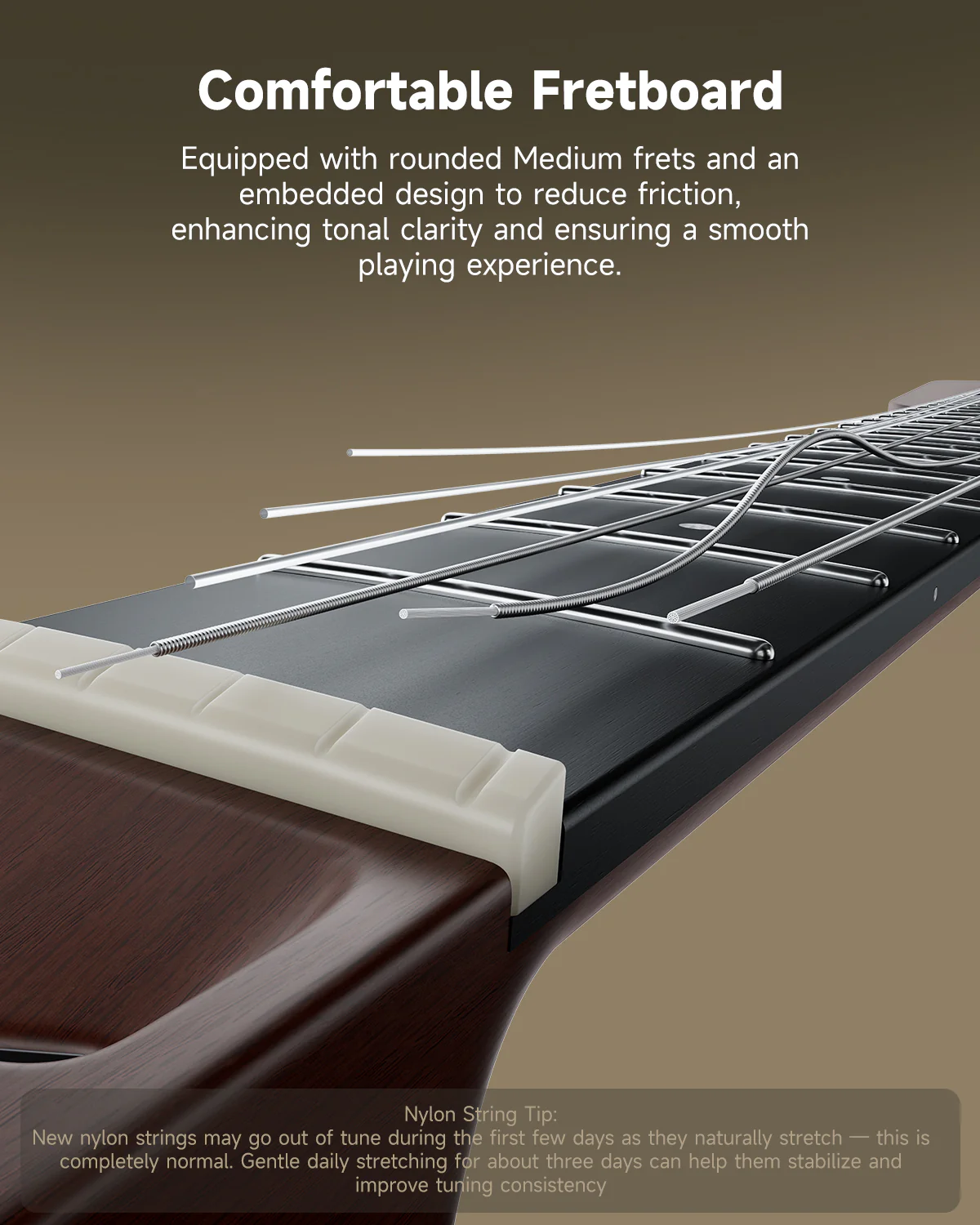 Donner HUSH C Nylon Acoustic-Electric Guitar - Image 23