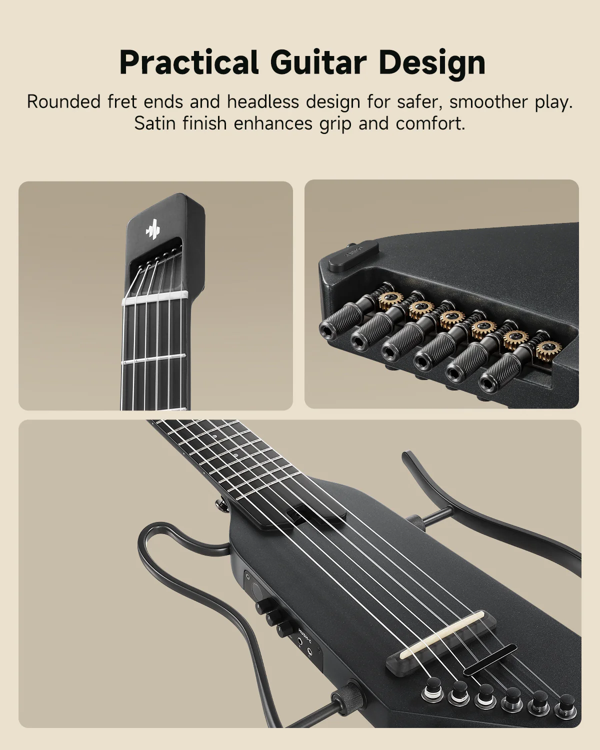 Donner HUSH C Nylon Acoustic-Electric Guitar - Image 5