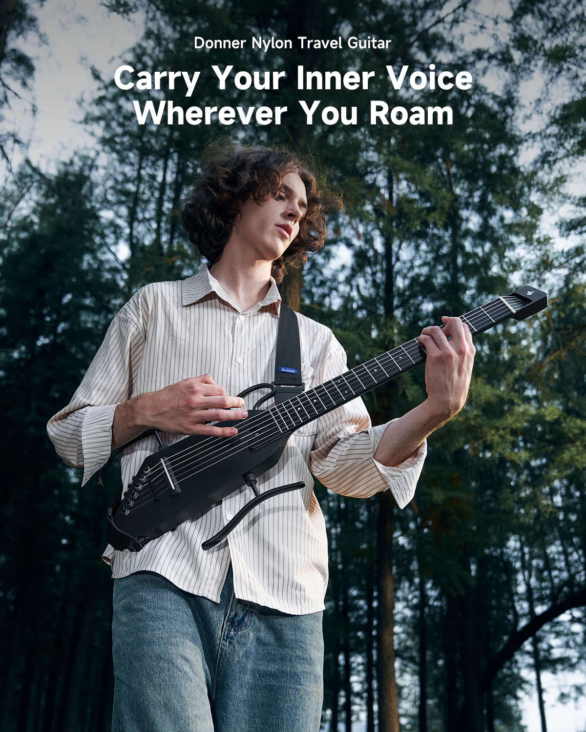 Donner HUSH C Nylon Acoustic-Electric Guitar - Image 8