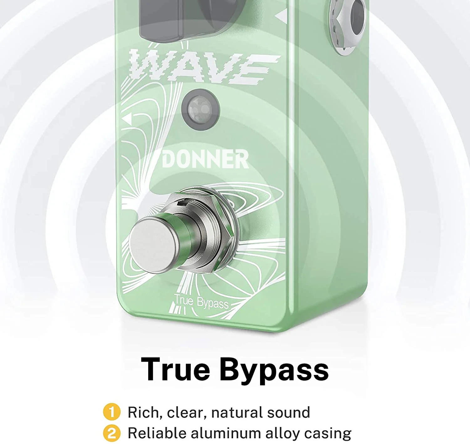 Donner Wave Delay Guitar Effect Pedal 2 Modes Digital and Analog-Style Warm Delay True Bypass - Image 3